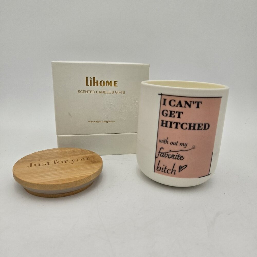 I Cant Get Hit Hitched Without My B*tch Bridesmaid‎ Jar Candle With Floral Scent